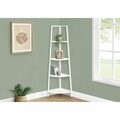 Daphnes Dinnette 60 in. Metal Corner Etagere Bookcase, White DA3071234